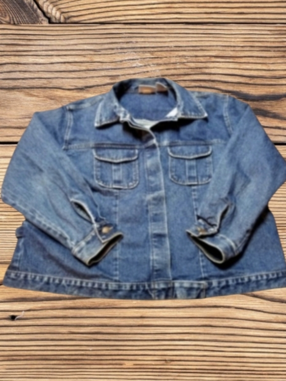 WOMEN'S BILL BLASS DENIM JACKET - NO SHOW BUTTONS - 2XL